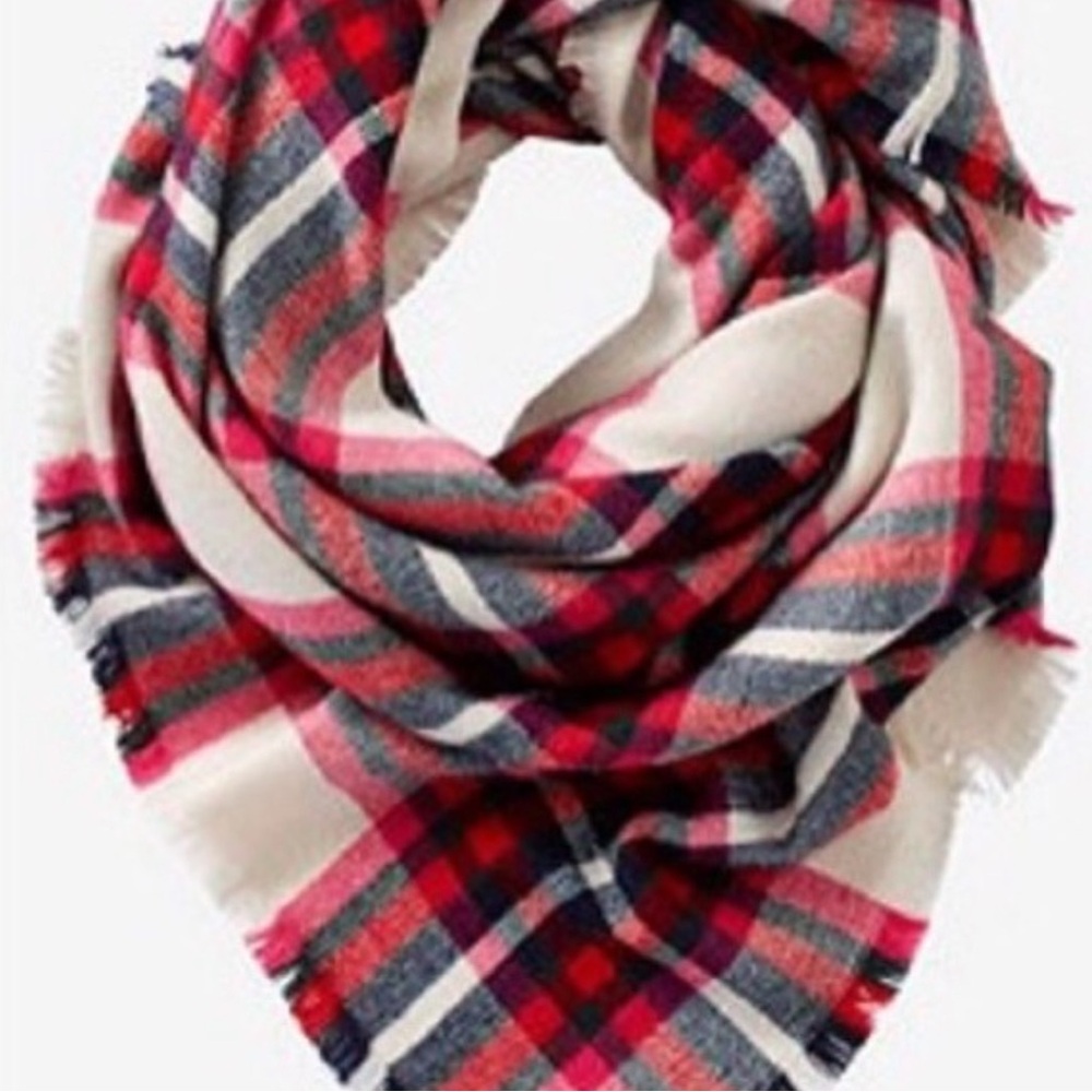EXPRESS PLAID BLANKET  SCARF MULTICOLOR